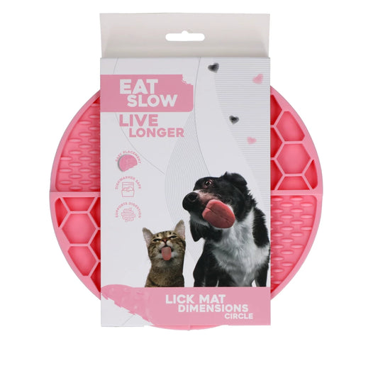 Eat Slow Live Longer Leckmatte Dimensions Circle